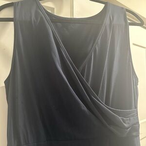 Navy Blue Sleeveless Dress- cotton and comfortable - flattering